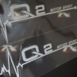 Audi Q2 Motor Sport Kelebek Cam Sticker 2 Li Set
