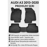Audi Q3 2018+ 3D Havuzlu Oto Paspas – Kauçuk, Koku Yapmaz, Kaymaz Taban, Araca Özel - Siyah