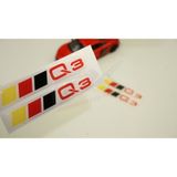 Audi Q3 Logo 3M 3D Damla Silikon Torpido Bagaj Çamurluk Logo Ambl