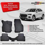 Audi Q3 Paspas Araca Özel 2018 2024 Arası BOSSE 3D Havuzlu Oto Paspas - Siyah