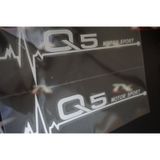 Audi Q5 Motor Sport Kelebek Cam Sticker 2 Li Set