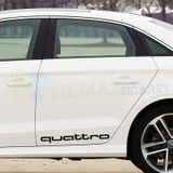 Audi Quattro Logo Kapı Altı Marşpiyel Oto Sticker Etiket 1 Çift