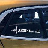 Audi Rs4 Yan Cam Sticker Oto Kapı Çıkartma Aksesuar 20cmx7cm