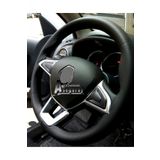 Audi TT Uyumlu Dikmeli Direksiyon Kılıfı Soft Siyah Deri-Siyah İpli ( 38cm×10.5cm )