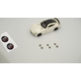 Audi Uyumlu Logo Jant Torpido Direksiyon 9Mm Damla Sticker Logo Seti
