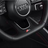Audi Uyumlu Sline Direksiyon Amblemi Siyah Renk A3 A4 A5 A6 A7 A8 S Rs - Siyah - Kırmızı