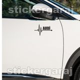 Audi Yan Kapi 2 Adet Sticker - Araba Motosiklet Kask Buzdolabi Cam Otomobil Atv Laptop Tablet Duvar Stickeri