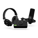 Audient EVO Start Recording Bundle (EVO 4 ses kartı, SR1 geniş diyaframlı kondenser mikrofon, SR2000 kapalı stüdyo kulaklıkları, mikrofon shock mountu ve XLR bağlantı kablosu), Siyah