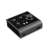 Audient Ses arabirimi iD4 MKII, Class A konsol mikrofon ön amplifikatör (yüksek hızlı USB-C, monitör karışımı ve monitör panning fonksiyonu, 2 kulaklık çıkışı, Mac/PC/iOS uyumlu), siyah, iD MKII