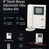 Audio 001396 Gvst Konsept Gty 4” Siyah Beyaz Görüntülü Villa Diafon Kiti | Konsept Serisi | Kamera + Adaptör Dahil