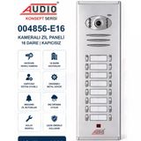 Audio 004856-E16 Konsept Serisi 16 Daire Kameralı Zil Paneli | Kapıcısız | Analog Görüntülü Diafon Dış Paneli
