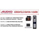 AUDIO 5 Daire Görüntülü Diafon Paketi
