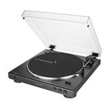 Audio-Technica AT-LP60X-BK Tam Otomatik Kayış Tahrikli Stereo Pikap, Siyah, Hi-Fi, 2 Hızlı, Toz Kapağı, Anti-Rezonans, Kalıp Döküm Alüminyum Tabak