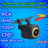 Audiomax AHD 720p 170 DERECE BALIK GÖZÜ LENS ARAÇ KAMERASI 12 VOLT