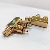 Audiomax Metal Y Fiş 2 Rca Erkek 1 Rca Dişi Terminal / 2 Adet - -