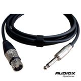 AUDIOX Alpha Series Jak Kablo 6.3 mm Mono XLR Dişi Mikrofon ve Enstrüman Kablosu - Siyah
