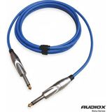 AUDIOX Beta Series Jak Kablo 6.3 mm Mono Gitar Amfi Klavye Enstrüman Kablosu - Mavi - 1 m