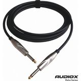 AUDIOX Beta Series Jak Kablo 6.3 mm Mono Gitar Amfi Klavye Enstrüman Kablosu - Siyah
