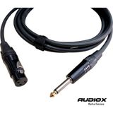 AUDIOX Beta Series Jak Kablo 6.3 mm Mono XLR Dişi Mikrofon ve Enstrüman Kablosu - Siyah - 5 m