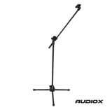 Audıox Boom Mikrofon Standı - Tripod Mikrofon Sehpası, Yükseklik Ayarlı, 2 Adet Mikrofon Başlığı (Klip + Tutucu)