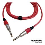 Audıox Omega Series 6.3 mm Mono Jak Kablo | Gitar – Amfi – Klavye Bağlantı Kablosu | Enstrüman Kablosu - Kırmızı