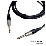 Audıox Omega Series 6.3 mm Mono Jak Kablo | Gitar – Amfi – Klavye Bağlantı Kablosu | Enstrüman Kablosu - Siyah