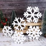 Augisteen 5 Parça Noel Ahşap Kar Tanesi Dekor Kış Kar Tanesi Ahşap Bloklar Beyaz Kar Tanesi Masa Ahşap İşaretler Kış Katmanlı Tepsi Ahşap Tabelalar Noel Partisi Çiftlik Evi Masaüstü Raflar