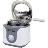 Augosma Mini Yağlı Fritöz | 1200-1450W L Kapasite: 2 Litre L Gözlem Penceresi L Paslanmaz Çelik Kızartma Sepeti L Ayarlanabilir Sıcaklık L Isı Yalıtımlı L Kaymaz Lastik Ped L Beyaz