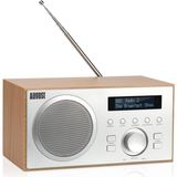 August MB420 Dab+/fm Dijital Radyo | Bluetooth, Ahşap Tasarım, 60 Radyo Kanalı, Çift Alarm, Usb/aux Giriş-Çıkış, Hi-Fi 5W Hoparlör, Sleep Timer, LCD Ekranlı Mutfak & Ev Radyosu - Açık Kahverengi