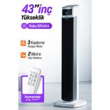 auhma ACFN05 43" Kule Tipi Vantilatör Siyah | 45W Sessiz Çalışma | 3 Hız Kademesi | LED Dokunmatik E