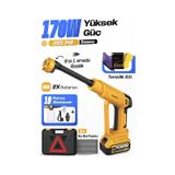 auhma ACR-10 Şarjlı Araç Yıkama Makinesi Sarı 203 PSI 170W Basınçlı Oto Yıkama Seti | 3820 Fırçasız