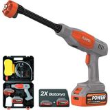 Auhma ACR07T Reel 203PSI Çift Akülü Yeni Nesil Motor 12 Parça Profesyonel Oto Yıkama Tabancası