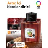 Auhma Af-09 Araç İçi Hava Nemlendirici & Koku Makinesi Hilton Esansı – 500Ml Aromaterapi Difüzör + Rgb Işıklı