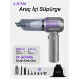 Auhma Ahv-09 4'ü 1 Arada 17000pa Kablosuz Taşınabilir Araç İçi El Süpürgesi