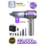 auhma AHV-09 Kablosuz Taşınabilir Araç İçi El Süpürgesi | 22000PA Güçlü Vakum | 4’ü 1 Arada Çok Amaç