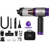 Auhma Ahv-27 22.000Pa Kablosuz Araç İçi El Süpürgesi 220W Güçlü Motor 9.000Mah Şarjlı Hava Üfleyici Araç & Ev Temizlik Süpürgesi Mor