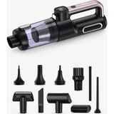 Auhma Ahv-43 Şarjlı El Süpürgesi - 20.000 PA 120W Motor yüksek Emiş vakum ve Üfleme Özelliği - Renk - (ClearEyelets)Black-RadiantOrchid
