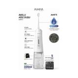 Auhma Amf11 Akıllı Şarjlı Ağız Duşu - 320ml Su Haznesi, 4 Modlu, Diş Temizleme Cihazı beyaz