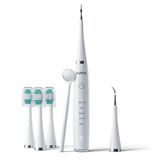 Auhma AMF14 Şarjlı Ultrasonik Diş Temizleme Cihazı ve Elektrikli Diş Fırçası Seti 5 Çalışma Modu, IPX8 Su Geçirmez, Tartar Temizleyici Scaler Başlık, 3 Yedek Fırça ve Ağız Aynalı, Beyaz