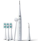 Auhma AMF14 Şarjlı Ultrasonik Diş Temizleme Cihazı ve Elektrikli Diş Fırçası Seti 5 Çalışma Modu, Ipx8 Su Geçirmez, Tartar Temizleyici Scaler Başlık, - Standart - (ClearEyelets)Black-RadiantOrchid