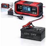 Auhma Outdoor 12V 15A - 24V 8A Akıllı Akü Şarj Cihazı - Dijital LCD Ekranlı Nabız Onarımlı