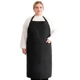 Auidy_6TXD Cepli Kadınlar için Büyük Beden Önlükler Mutfak, Yemek Pişirme için Ayarlanabilir Çiçek Açan Su Geçirmez Önlükler (Siyah), 1 paket, 39’’*39''