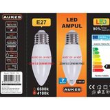 Aukes 12-24 Solar LED Ampul e27 duy - Beyaz