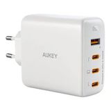 Aukey 100W 4 Çıkışlı Pd Gan Şarj Aleti Başlığı Beyaz 3Xtype-C / 1Xusba Pa-B7s-Wh