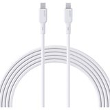 Aukey CB-NCL1-WH 1.8 mt Naylon Örgülü 3A 480 Mbps Type-C Lightning Kablosu