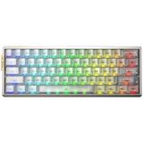 Aula AG60 Pro Alüminyum Manyetik Hall Effect Aether Switch 8000Hz RGB TKL Hot Swap Şeffaf Beyaz Gaming Klavye