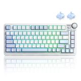 Aula AU75 3 Modlu Rgb Hot Swap Mekanik Tkl Star Vector Switch Kablosuz Makrolu Klavye Buz Mavisi