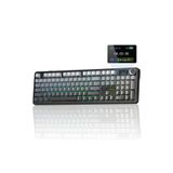 Aula F108 Pro Ekranlı Mekanik Klavye Zephyr Switch RGB Hot Swap 8000mAh Makrolu Oyuncu Klavyesi Gri