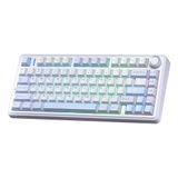 Aula F75 Buz Mavisi Mekanik RGB TKL Gray Switch Kablosuz Makrolu Hot Swap Klavye