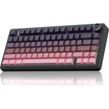 Aula F75 Gradyan Pembe Mekanik RGB TKL Reaper Switch Kablosuz Makrolu Hot Swap Klavye
